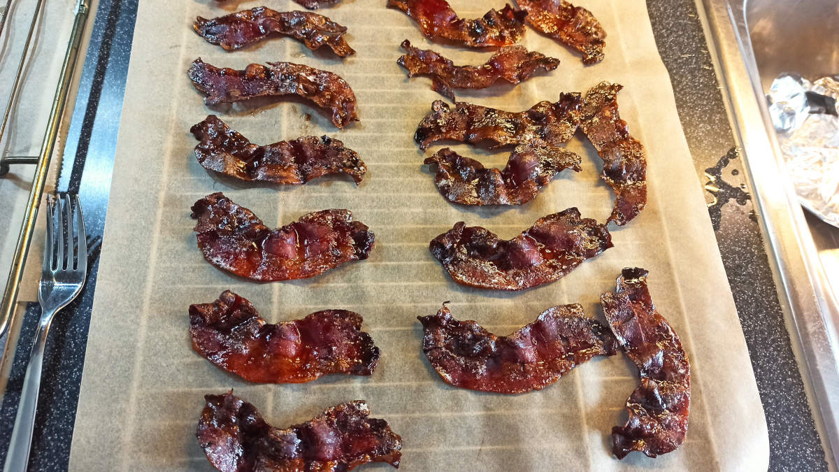 Bacon nach dem Saunagang